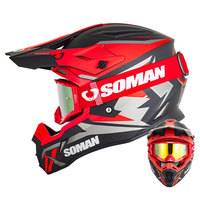 Casque de motocross SOMAN MX tout-terrain, casque de moto, casque de VTT, casque de descente pour hommes, casques intégraux pour le cyclisme en montagne