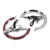 Kit Penutup Rotor Rem LED Krom dengan Lensa Merah Lensa Asap Lensa Bening Cocok untuk Honda Goldwing GL1800 2018-2026 Plastik ABS