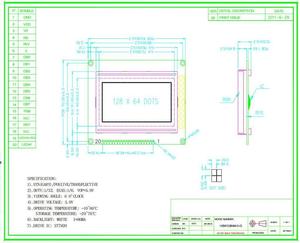 HSM12864M-3-G <span class=keywords><strong>128x64</strong></span> COB <span class=keywords><strong>LCD</strong></span> hiển thị FPC đơn sắc LCM STN Dot Matrix mô-đun đồ họa với Side đèn nền màu trắng - Product Image 6