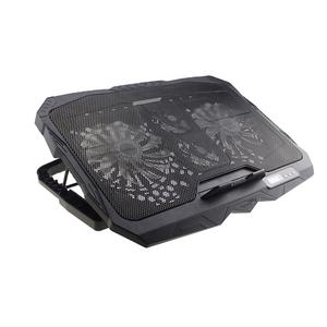 TISHRIC-Base de refroidissement pour ordinateur portable, avec support pour téléphone, 4 ventilateurs, écran LED, vitesse du vent réglable, pour ordinateur portable de 12 à 17 pouces - Product Image 1