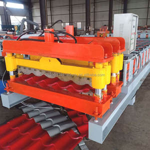 <span class=keywords><strong>Machine</strong></span> à tuiles de toit émaillées Huikeyuan, profil ondulé, tôles d'acier revêtues de couleur, <span class=keywords><strong>machine</strong></span> de formage à rouleaux - Product Image 5