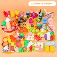 LASIVE TOYS 4-6세 어린이를 위한 플라스틱 소꿉놀이 주방 장난감, 시뮬레이션 바베큐 꼬치 및 요리 세트