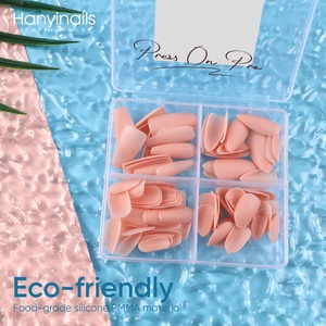 Hanyinails Kit de beauté des ongles de haute qualité OEM fournitures Style français X embouts de cercueil ongles à presser boîte d'emballage élégante pour les doigts - Product Image 3