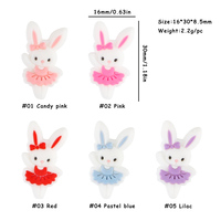 Lapin de Pâques perles focales en silicone sans BPA jouet de dentition pour bébé et fabrication de bijoux colliers bricolage artisanat pour les filles