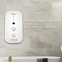 Chauffe-eau instantané sans réservoir électrique neuf de la marque Hannover avec pompe de surpression 24v pour la douche de salle de bain