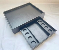 Plateau à capsules de café en cuir personnalisé (style londonien), organisateur pour bar à café, plateau de réception/accueil pour hôtels.