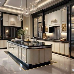 Muebles de Cocina Modernos Personalizados, Encimera, Fregadero, Gabinetes de Madera, Armarios para Sala de Estar - Product Image 3