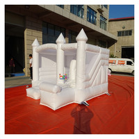 Château gonflable commercial de qualité supérieure pour mariage, combo blanc avec toboggan pour événements de mariage