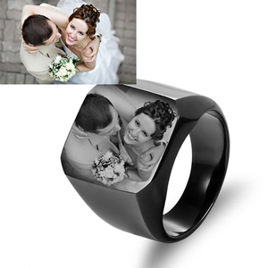 Best Selling Stainless Steel Wide <strong>Ring</strong> Men'<strong>s</strong> <strong>Ring</strong> DIY Photo <strong>Ring</strong> for <strong>Father's</strong> Day Gift. - Product Image 1
