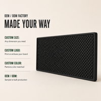 Tapis de bar en caoutchouc personnalisé, antidérapant, imperméable, résistant à la chaleur, tapis à bière, logo personnalisé OEM pour bar, pub, restaurant