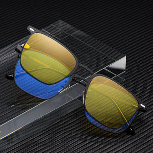 Gafas de Sol Cuadradas para Hombre BQ-8008, Lentes de PC Negras con Protección UV400 Antideslumbrante, Gafas de Conducir Clase 2 - Product Image 3