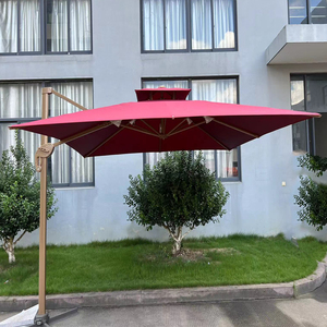 Sombrilla Grande <span class=keywords><strong>Roma</strong></span> Uplion, Sombrilla Doble para Jardín y Patio, Poste Lateral de Aluminio con Manivela, Base Cruzada, Protección UV e Impermeable - Product Image 1
