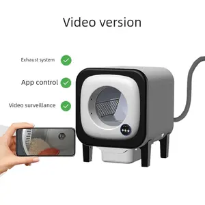 Litière Intelligente pour Chat avec Évacuation <span class=keywords><strong>et</strong></span> Désodorisation, Visionnement Visuel, Nettoyage Automatique, Facile à Nettoyer, Contrôle des Odeurs, Produits pour Animaux de Compagnie - Product Image 4