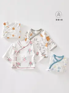 He She Piggy quatre saisons nouveau-né bébé vêtements bébé coton à manches longues demi-dos vêtements nouveau-né haut moine sous-vêtements