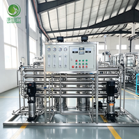 Machine de production d'eau pure par osmose inverse à double étage, capacité personnalisée, contrôle intelligent, unité de purification d'eau industrielle