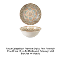 Bol Celest Ø 15 cm en Porcelaine Fine Premium, Impression Numérique, Porcelaine Rinart