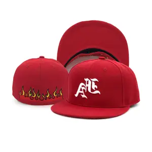 high quality custom cap supplier flat bill men structured snapback hat caps