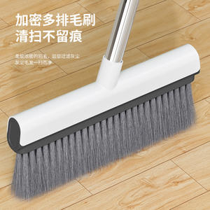 Escoba Sobam con cerdas de nylon y mango de aluminio para limpieza de pisos del hogar, herramienta de barrido de 30 cm de ancho - Product Image 1