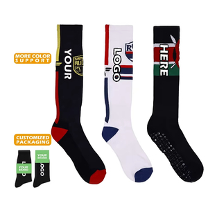 Custom Logo Knee High Football <b>Socks</b> – Adult & Child Soccer Baseball Stockings for <b>Men</b> Training Sports <b>Long</b> <b>Sock</b> - Product Image 1