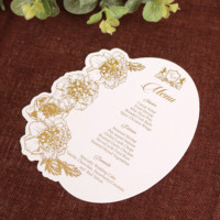 Menús de Boda con Temática Floral y Tarjetas de Programación de Boda con Diseño e Impresión Personalizados