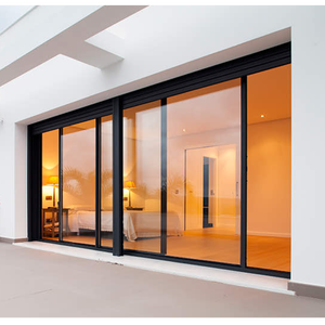 Portes <span class=keywords><strong>en</strong></span> alliage d'aluminium polymère sur mesure de haute qualité, double vitrage trempé, design moderne pare-balles, <span class=keywords><strong>isolation</strong></span> thermique, finition de qualité - Product Image 5