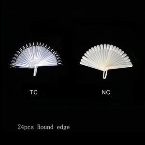 Transparent Fan <b>Nail</b> Art <b>Practice</b> Tips Round Edge 24pcs <b>Nail</b> Color Display Stick Set - Product Image 6