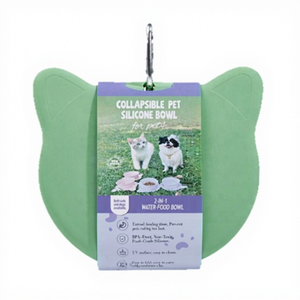Bol double pliable en silicone pour chien et chat, portable, pour l'extérieur, alimentation lente, eau et nourriture, compagnon canin et félin - Product Image 5