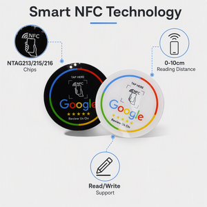 Etiqueta NFC <span class=keywords><strong>para</strong></span> Reseñas de <span class=keywords><strong>Google</strong></span>, Tocar <span class=keywords><strong>para</strong></span> Resentar, Marketing en Redes Sociales, Letrero Comercial sin Contacto <span class=keywords><strong>para</strong></span> Restaurantes, Tiendas y Comercios Minoristas - Product Image 3