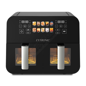 Friteuse à air double panier 5L+5L, technologie double zone, appareils de cuisine intelligents, vente chaude, friteuse à air numérique double, friteuse à air profond double - Product Image 5