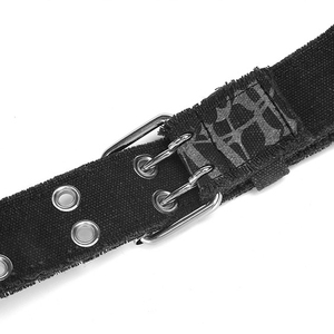 Fashion Double Grommets <strong>Web</strong> Belts Double Hole Casual Unisex Canvas Belt Embossing Letters Canvas Jeans Belt for <strong>Young</strong> Boys Girls - Product Image 5