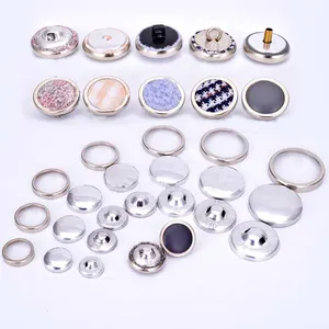 Accesorios de muebles de caña botones cubiertos de tela con anillos para la decoración de muebles