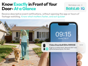 BotsLab Video DoorBell Elite R810SE Kit Solar Powered Smart <b>Door</b> Phone 2K Resolution IP66 Weatherproof Touchscreen Display Solar - Product Image 3