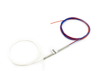 Répartiteur FBT 1x2 Monomode 0,9 mm en tube d'acier, coupleur micro-fibre optique 1 entrée 2 sorties FTTH