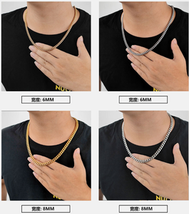 Vente en gros de colliers pour hommes tendance hip-hop chiffrés - Product Image 3