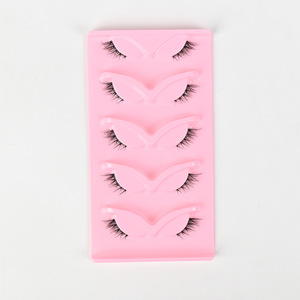 Haute Qualité 5D Moelleux Pleine Bande <span class=keywords><strong>Cils</strong></span> Personnalisé En Gros Cat Eye Queue <span class=keywords><strong>Extension</strong></span> Épais Curling Plat Demi <span class=keywords><strong>Cils</strong></span> - Product Image 6