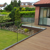 Conception personnalisée de balcon, terrasse, décoration intérieure, canal en verre en U, garde-corps en verre trempé pour balcon