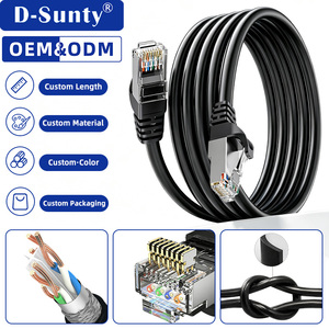 สายแพทช์คอร์ด LAN แบบมีชีลด์ FTP Cat5E ขั้นสูง พร้อมหัวต่อ RJ45 สำหรับเชื่อมต่อเครือข่าย PC Router Switch จัดจำหน่ายโดยโรงงาน - Product Image 1