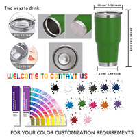 Gobelet de voyage isotherme à double paroi en acier inoxydable personnalisé avec logo, 20/30 oz, écologique avec couvercle pour tasses cadeaux