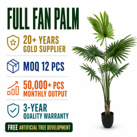 Palmier artificiel réaliste, plante artificielle à larges frondes vertes, pour la décoration intérieure de la maison, du bureau et de l'hôtel, vente en gros