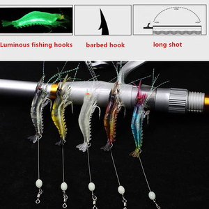 TOPIND <span class=keywords><strong>Leurre</strong></span> <span class=keywords><strong>de</strong></span> pêche aux crevettes en plastique souple et lumineux, livraison rapide, prix d'usine - Product Image 5