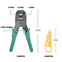 Kits d'outils réseau Cat 5e/Cat 6 LAN RJ45 : Pince à sertir, testeur de câble, dénudeur de câble, tournevis pour installation et réparation
