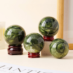 Esfera de Jade Xiuyan Natural al por Mayor, Bola de Cristal Verde para Sanación, Meditación, Decoración Espiritual del Hogar, Amuleto de la Suerte - Product Image 5