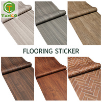 Papier peint autocollant de plancher en bois résistant à l'usure imperméable de vinyle de PVC pour le plancher