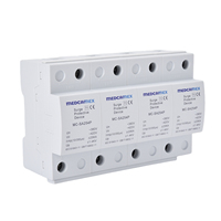 Parafoudre AC Medcamex MC-SA254P T1 4P 100KA 220-380VAC pour systèmes solaires industriels, protection contre la foudre, PBT