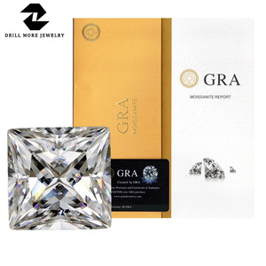 Drill More Jewelry Princess Cut Moissanite Loose Stone D Color 3EX Lab Created For Jewelry Making - Product Image 1