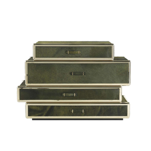 Luxury Italian Desig Furniture Supplier Elegant Green Fabric <b>Console</b> <b>Table</b> Living Room Cabinet With Drawer WG0106 Green <b>Console</b> - Product Image 3