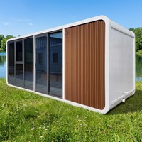 Maisonnette en bois préfabriquée modulaire Apple Cabin House 5,8m*2,2m*2,5m, design moderne pour usage en station balnéaire