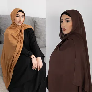 Hijabs modal suaves anchos extra largos personalizados de gran tamaño bufanda musulmana hijab