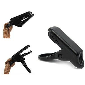 Attaches de bâche portables en plastique noir, clips de fixation pour tentes de camping et survie, stoppeurs de serrage - Product Image 1