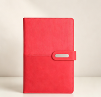 Carnet A5 personnalisé avec logo, couverture rigide en cuir PU bicolore, boucle magnétique en métal, 100 pages lignées, agenda d'affaires, journal, cadeau